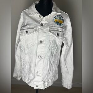SUN CRUISER White Cotton Button Up Jacket Women’s Size Medium